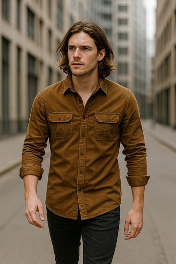 Veste en velours côtelé pour homme - Élégance et confort