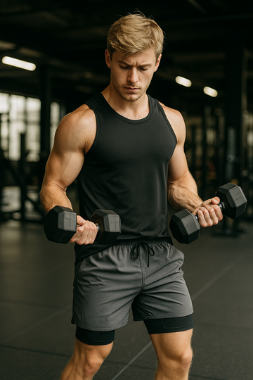 Men's 2-in-1 Training Shorts - Compression & Quick-Dry Fabric