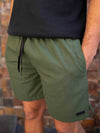 Short Masculino Linho Confort — Bolso Faca Discreto e Elástico na Cintura
