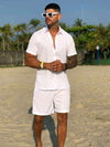 Conjunto Camisa e Short Havaiano Masculino em Viscose – Estilo Tropical com Conforto