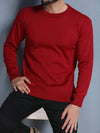Blusa Suéter de Tricô Lã Masculino — Gola Redonda e Manga Longa