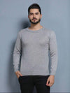 Blusa Suéter de Tricô Lã Masculino — Gola Redonda e Manga Longa