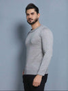 Blusa Suéter de Tricô Lã Masculino — Gola Redonda e Manga Longa