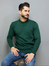 Blusa Suéter de Tricô Lã Masculino — Gola Redonda e Manga Longa