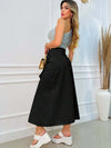 Saia Midi de Linho EMILI – Elegância Casual com Toque Natural