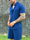 Conjunto Camisa e Short Havaiano Masculino em Viscose – Estilo Tropical com Conforto