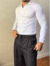 Cacharrel com Zíper Gola Polo e Manga Longa Italian Classic