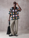 SUMWON Camisa de Crochê Granny Square — Estilo Retrô & Toque Hippie