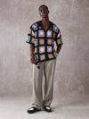 SUMWON Camisa de Crochê Granny Square — Estilo Retrô & Toque Hippie