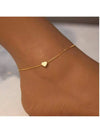 Tornozeleira Feminina Mini Coração Delicado — Folheada a Prata 925 ou Ouro 18K