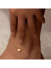 Tornozeleira Feminina Mini Coração Delicado — Folheada a Prata 925 ou Ouro 18K