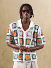 SUMWON Camisa de Crochê Granny Square — Estilo Retrô & Toque Hippie