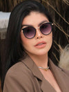 Óculos de Sol Feminino Estilo Gatinho — Cat Eye com Strass e Proteção UV