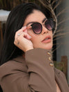 Óculos de Sol Feminino Estilo Gatinho — Cat Eye com Strass e Proteção UV