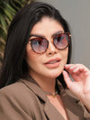Óculos de Sol Feminino Estilo Gatinho — Cat Eye com Strass e Proteção UV