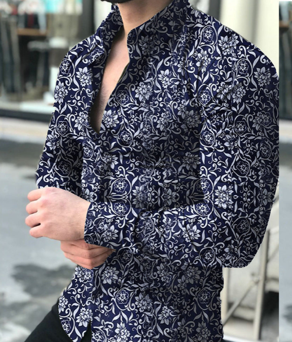 Chemise imprimée de luxe pour hommes