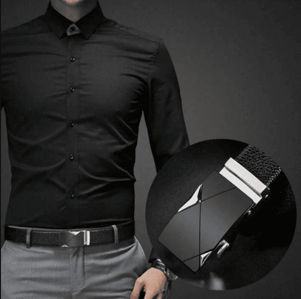 Ceinture de luxe en cuir pour homme | Cuir écologique | Boucle automatique