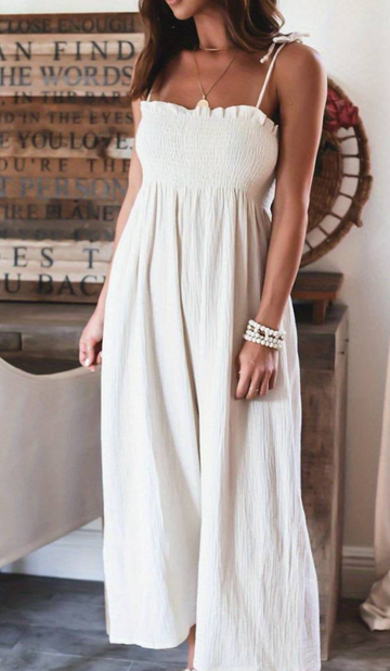 Boho Chic Jumpsuit mit weitem Bein