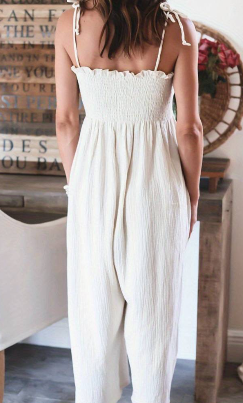 Boho Chic Jumpsuit mit weitem Bein