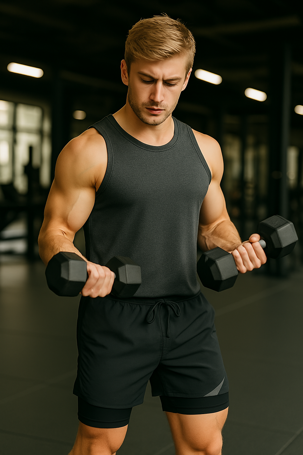 2-in-1-Trainingsshorts für Herren – Kompressions- und schnelltrocknendes Gewebe