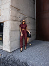 Conjunto Deana – Xadrez Atemporal com Modelagem Ajustada e Elegância Hi-Lo