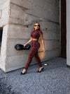 Conjunto Deana – Xadrez Atemporal com Modelagem Ajustada e Elegância Hi-Lo