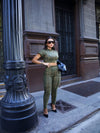 Conjunto Deana – Xadrez Atemporal com Modelagem Ajustada e Elegância Hi-Lo