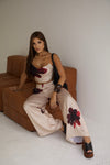 Conjunto Rúbia – Cetim Floral com Caimento Leve e Toque de Sofisticação Atemporal