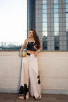 Conjunto Rúbia – Cetim Floral com Caimento Leve e Toque de Sofisticação Atemporal