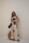Conjunto Rúbia – Cetim Floral com Caimento Leve e Toque de Sofisticação Atemporal