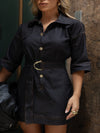 Vestido Amaretto – Jeans Utilitário com Toque Sofisticado