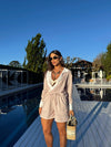 Conjunto Dual Crepe Venice – Camisa Oversized & Short Listrado
