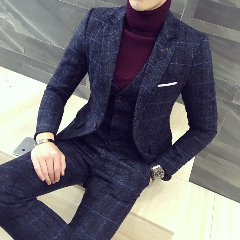 Lässiges, schlankes, stilvolles Anzug-Set (Blazer kaufen und Hose + Weste erhalten)