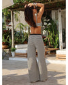 Conjunto Euro Summer – Top Biquíni com Laço, Calça Pantalona e Bucket Hat