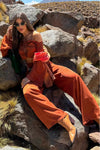Conjunto Farmer – Cropped com Amarração e Calça Pantalona