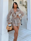 Vestido Verano Organza – Babados & Mangas Flare